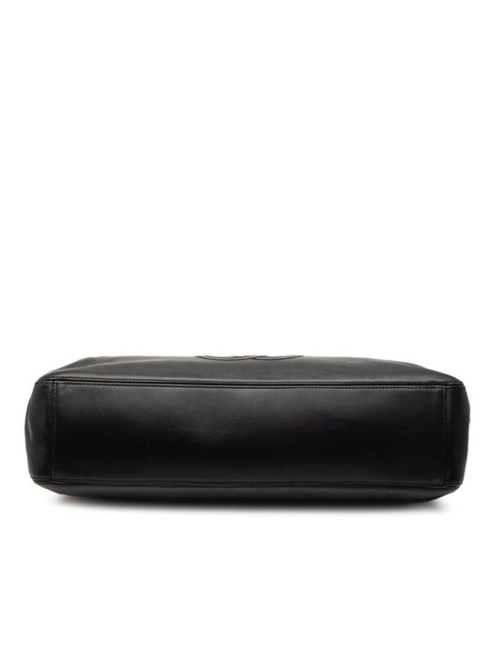 ★SOLD★ Chanel CC Logo Tote Black Brown Lambskin - Picture 3 of 7